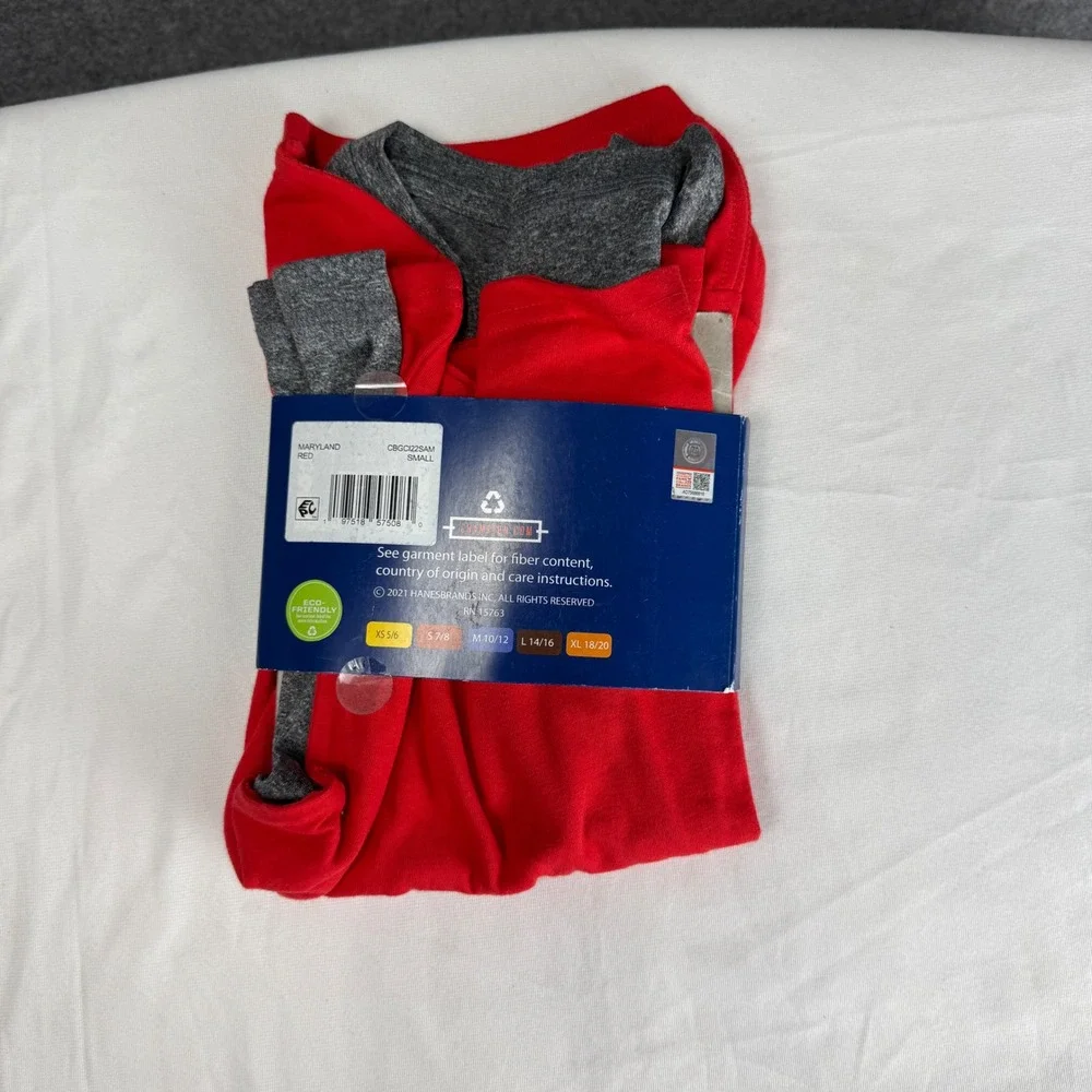 Champion Maryland Terrapins Youth 2-Piece T-Shirt Set‎ Red Grey Size S 7/8 NEW